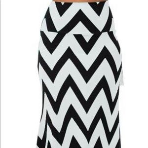Chevron Maxi Skirt